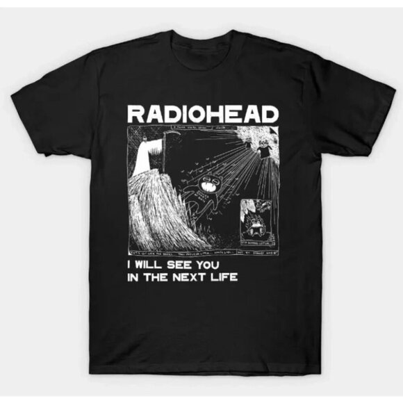 Julia A Tops - Radiohead I Will See You Shirt – Vintage Alternative Rock Tee – Retro Concert 05